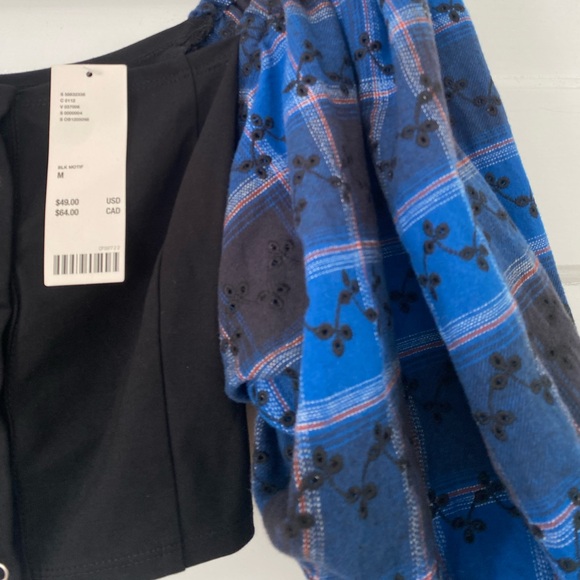 Urban Outfitters boho festival crop top with balloon sleeves new! - Picture 6 of 9